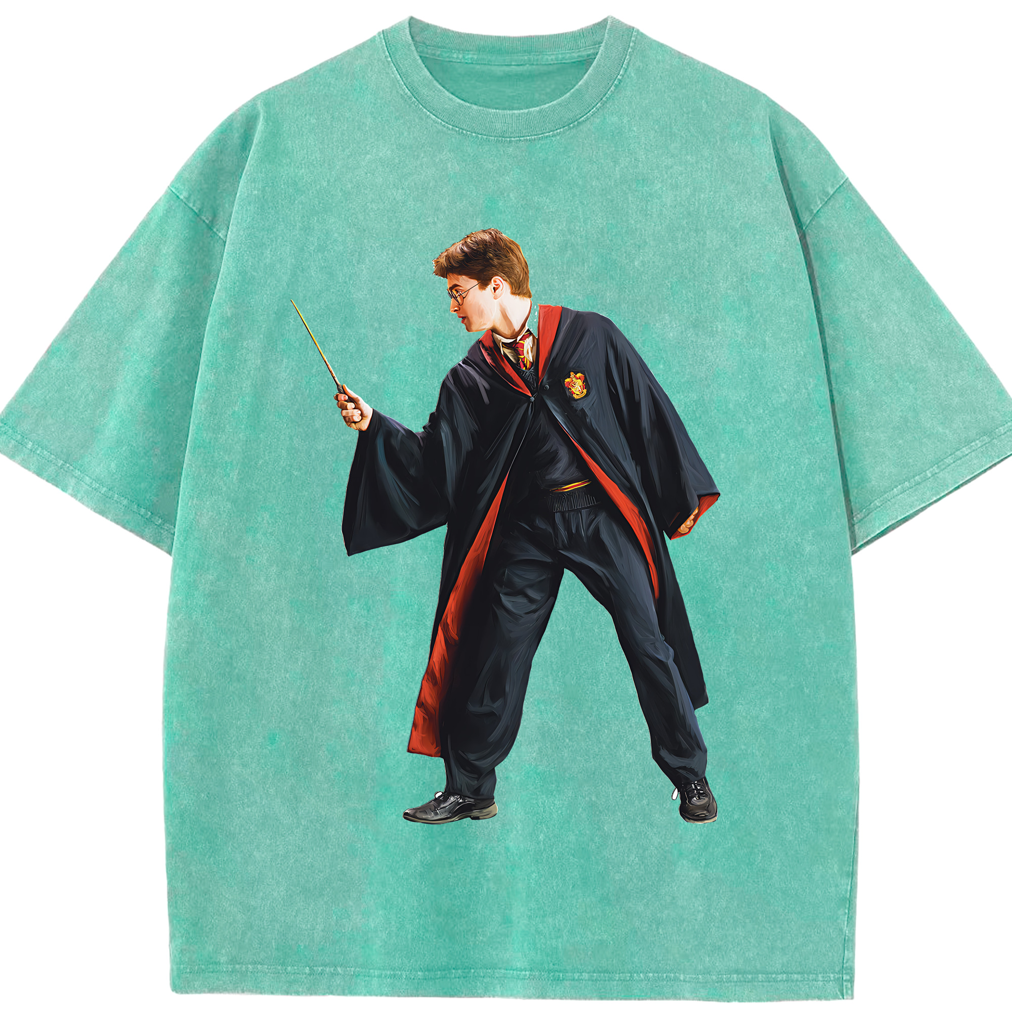 （画像用） Harry Potter ハリー・ポッターシリーズ 綿100% ヴィンテージ風 半袖Tシャツ（フロントプリント）